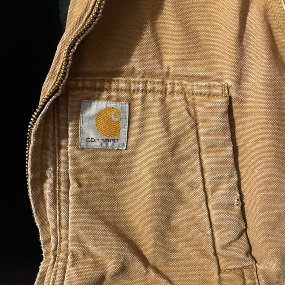 Carhartt Youth Thrashed Distressed Broken-In Tan Duck Canvas Warm Coat XXS - Picture 3 of 11